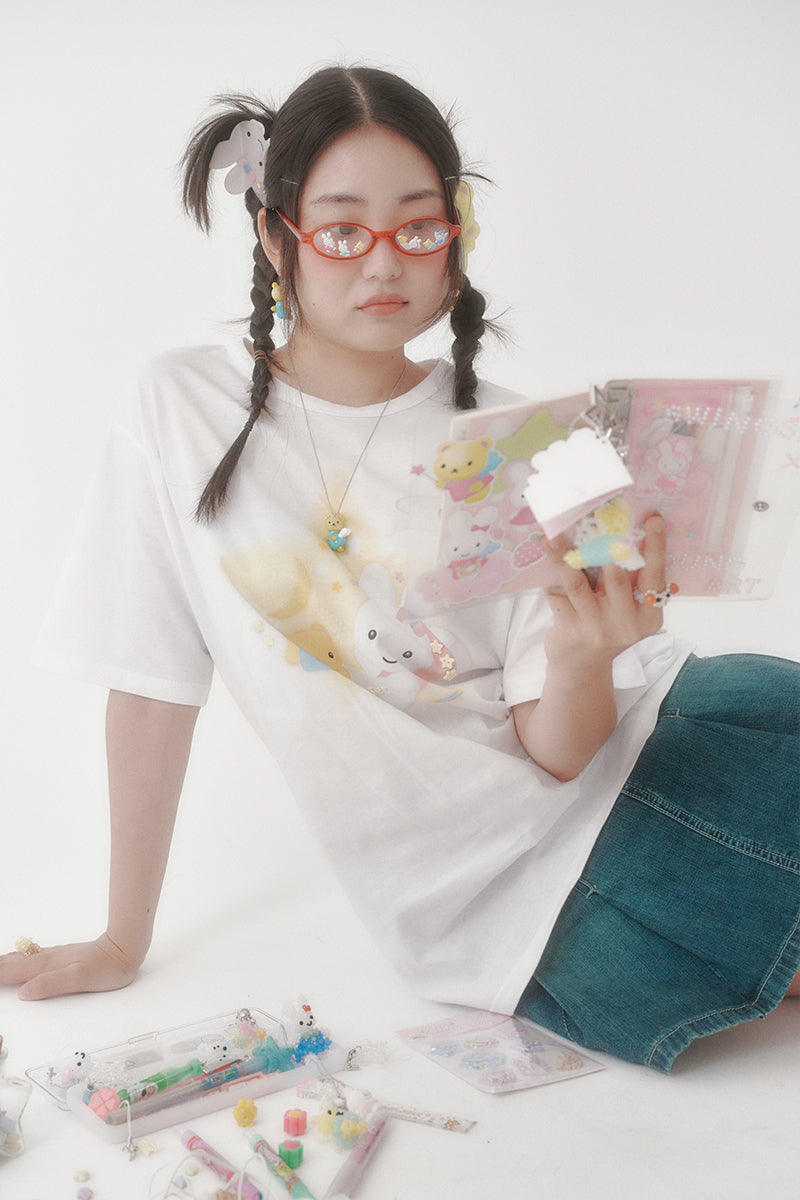 [X YOUNGART] Star KIDDY&amp;JINI Beaded T-Shirt