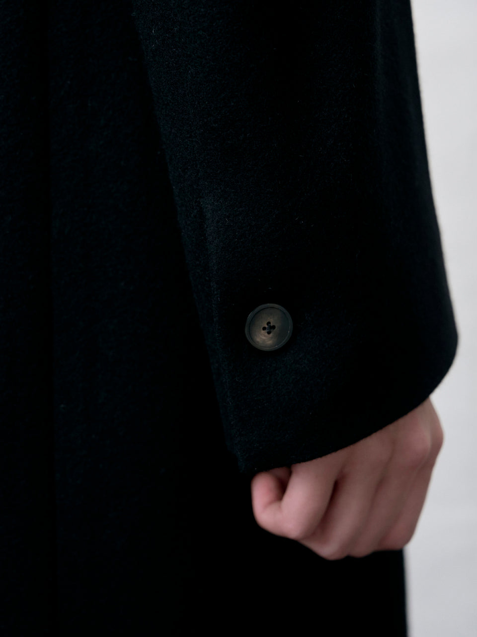 【ARIK. アリク AW】[REORDER] Libra tailored single breasted wool coat Black