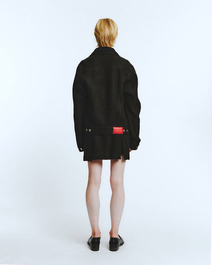 ROUNDED TRUCKER JACKET Black