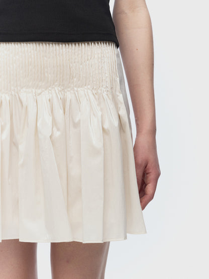 [ARIK. Arik] [24SS] DIPHDA pin tuck skirt Ivory