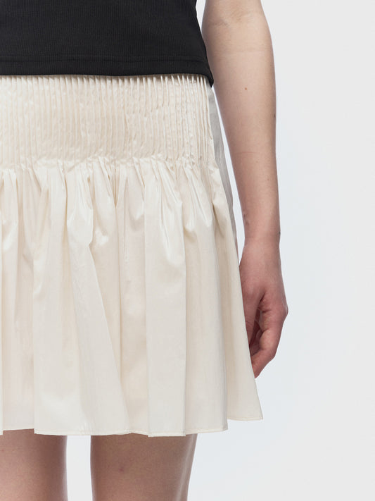 [ARIK. Arik] [24SS] DIPHDA pin tuck skirt Ivory