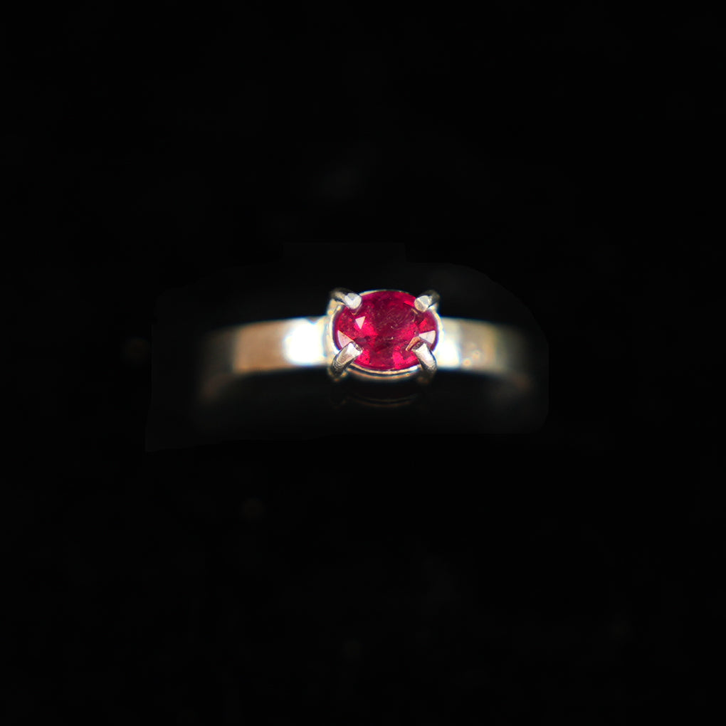[SUMMER TAG SOL] RUBY PROOG FACAT 925 SILVER RING