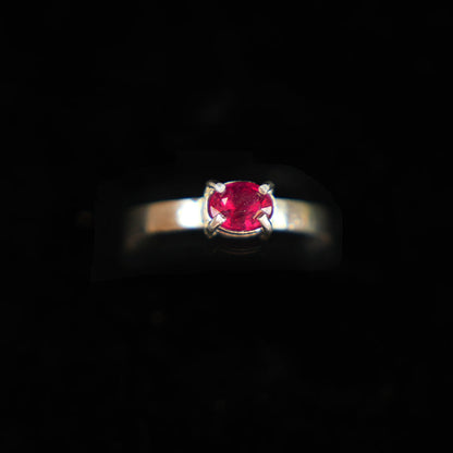 [SUMMER TAG SOL] RUBY PROOG FACAT 925 SILVER RING