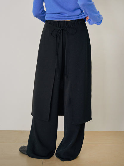 Skirt Overlay Pants - Black 12