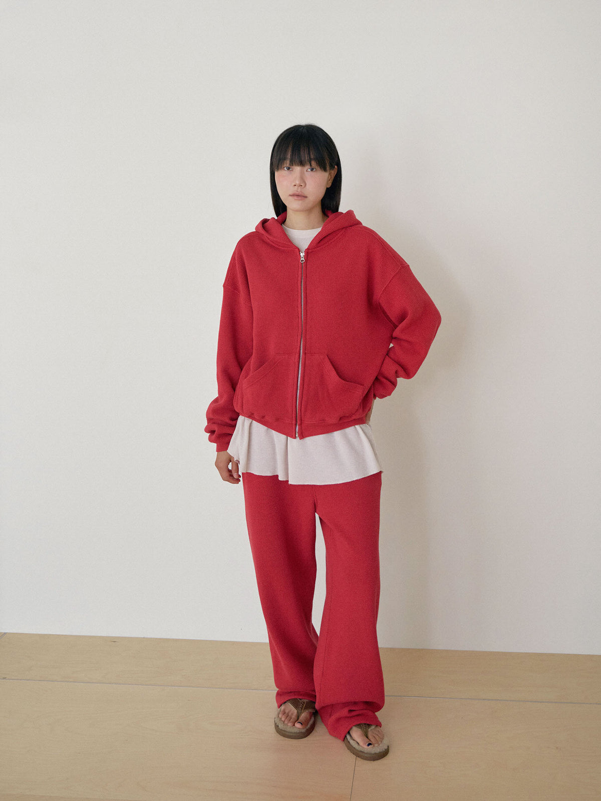 MARAN Current Waffle Sweatpants - Red 商品画像17/21