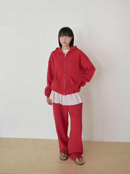 MARAN Current Waffle Sweatpants - Red 商品画像17/21