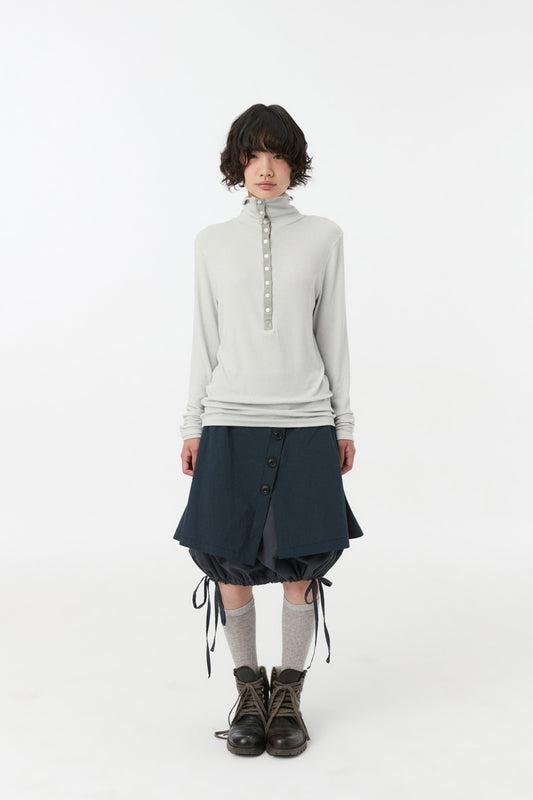BUTTON SLIM LONG SLEEVE, LIGHT GRAY