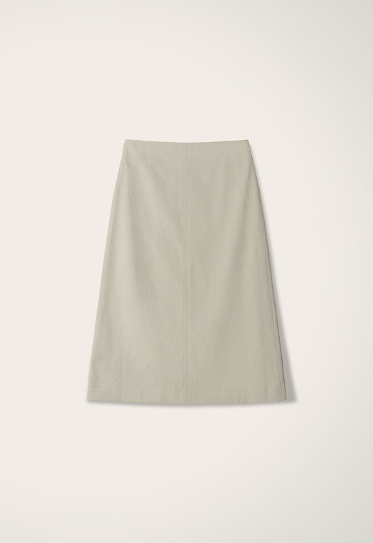 Chino Back-Slit Skirt BEIGE