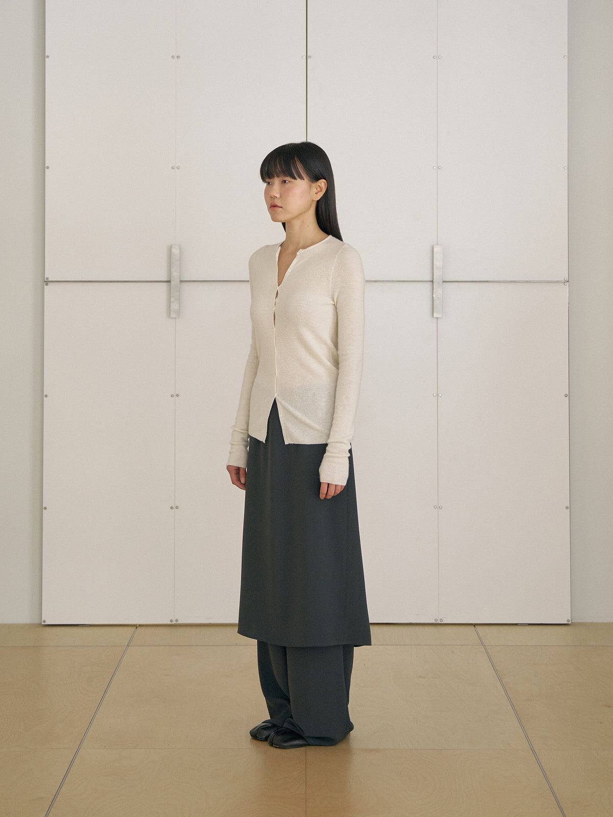 MARAN Alpaca Button Cardigan - Ivory 商品画像15/21