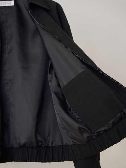 Washed Gabardine Blouson - Black 12