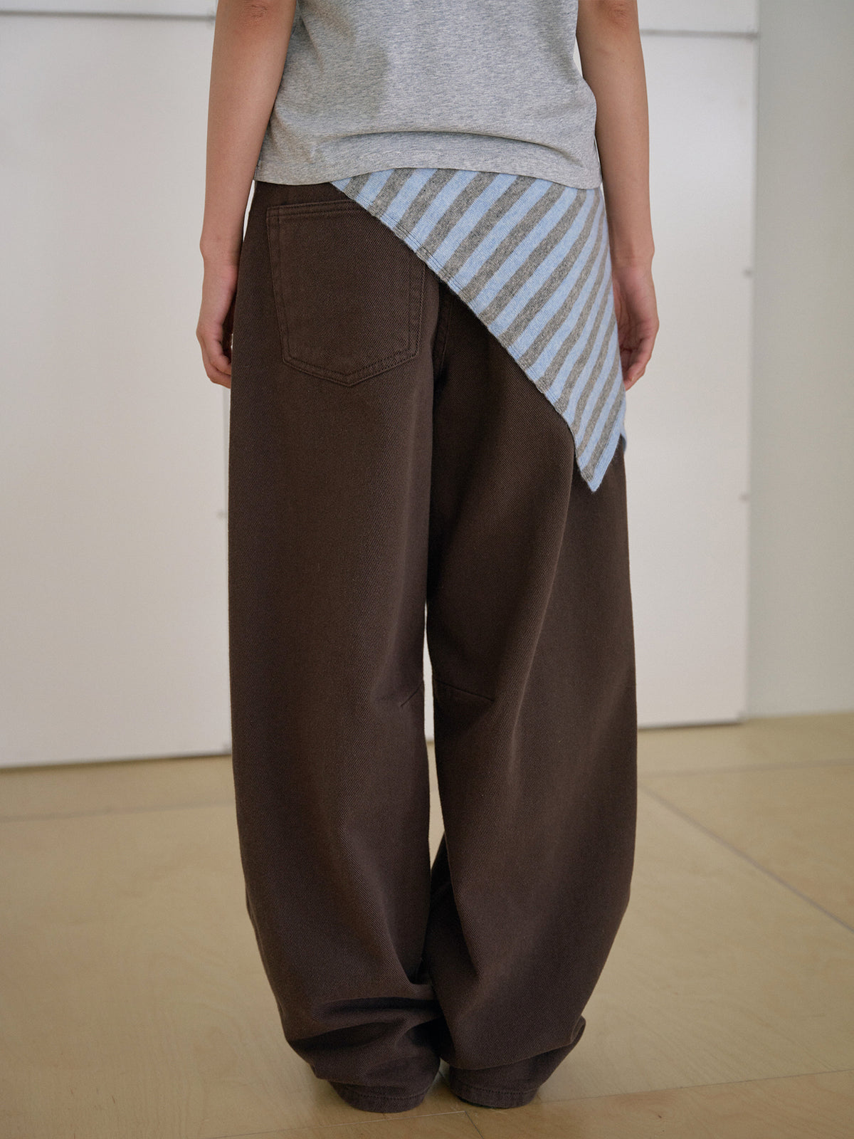 MARAN Stripe Square Scarf - Blue 商品画像16/21