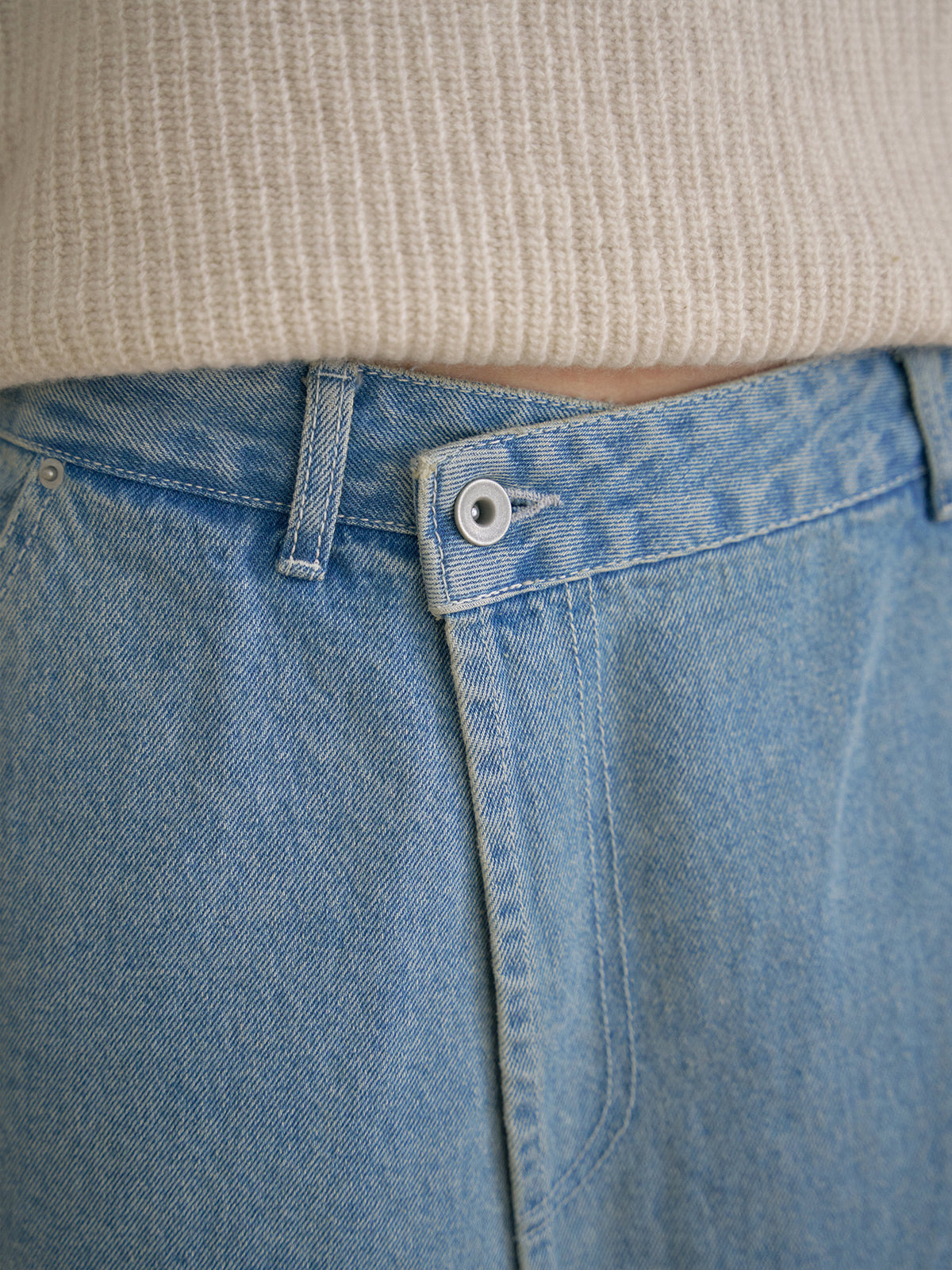 Indigo Denim Wrap Skirt - Indigo 11