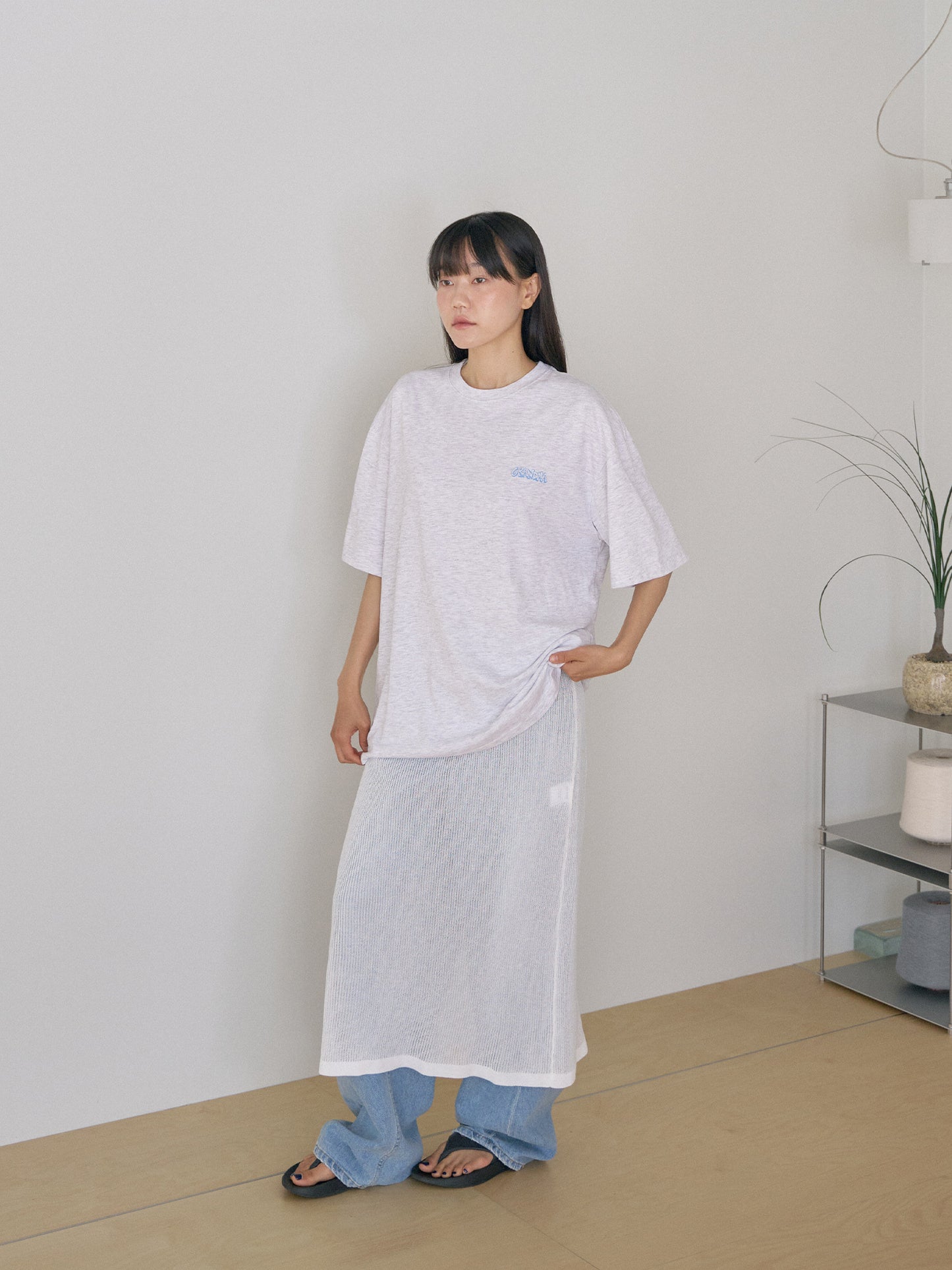Granma Printing Short Sleeve - Light Gray