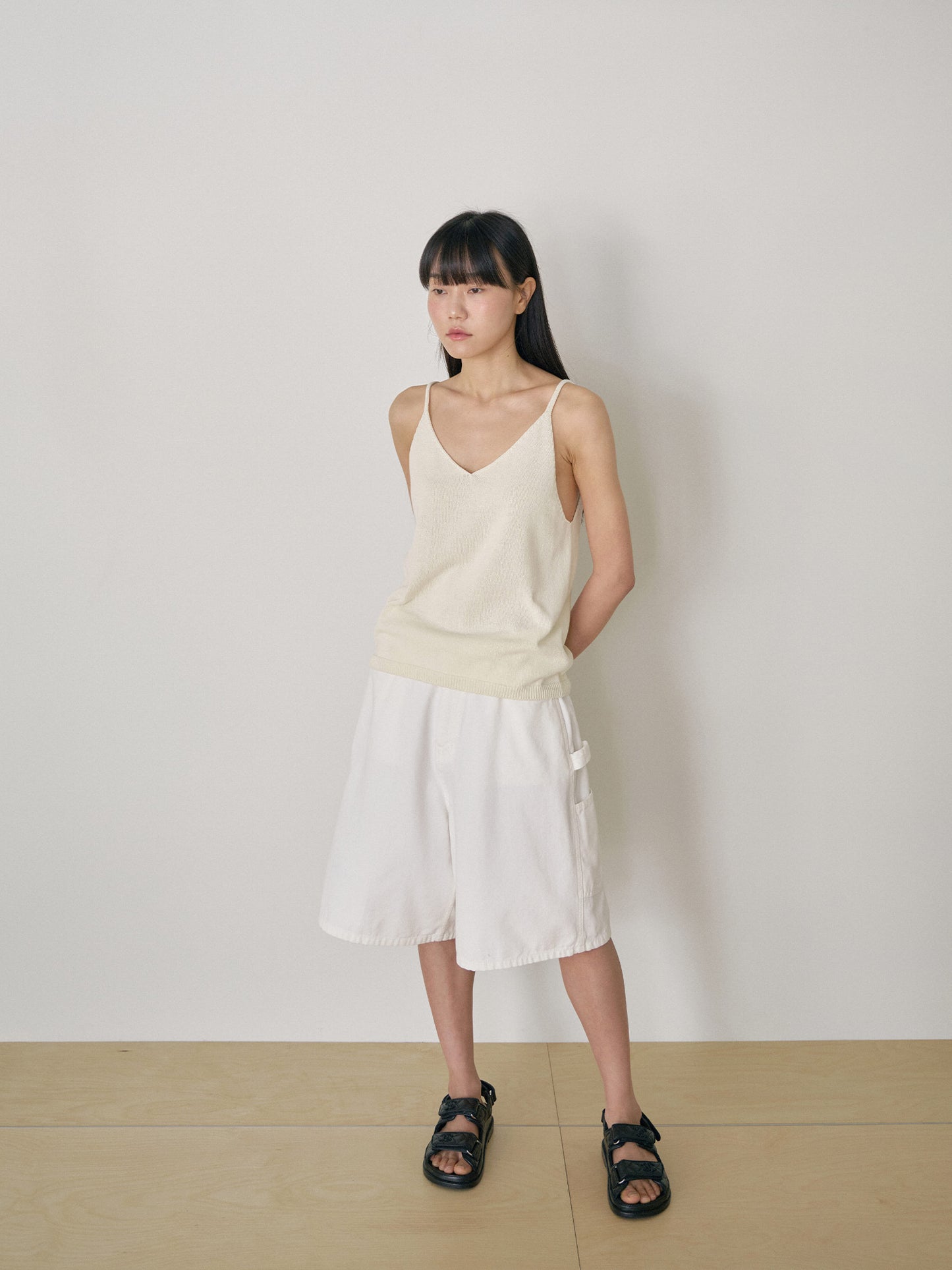 Oxford Work Half Pants - Ivory