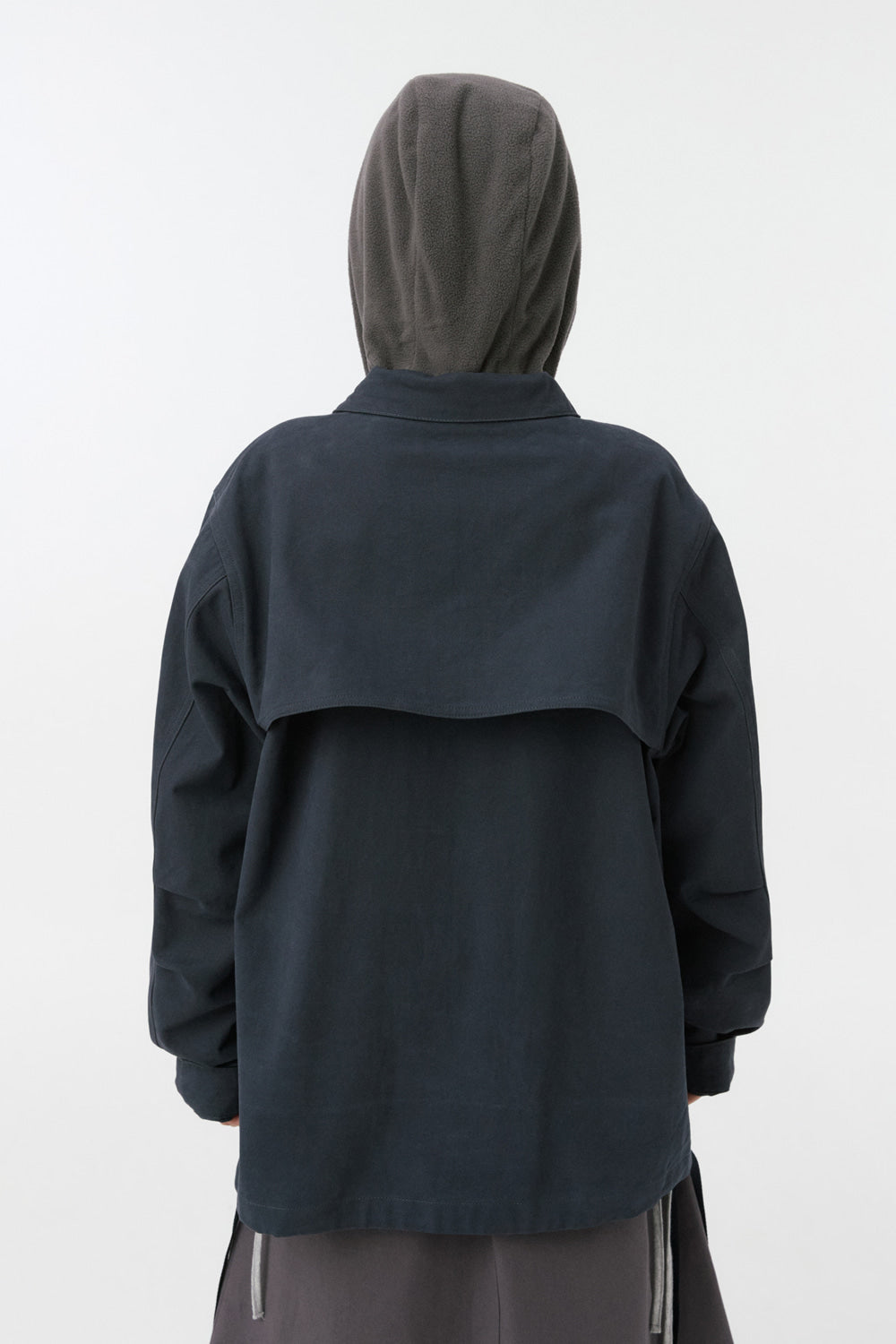 ROUND POCKET FISHTAIL JACKET, NAVY