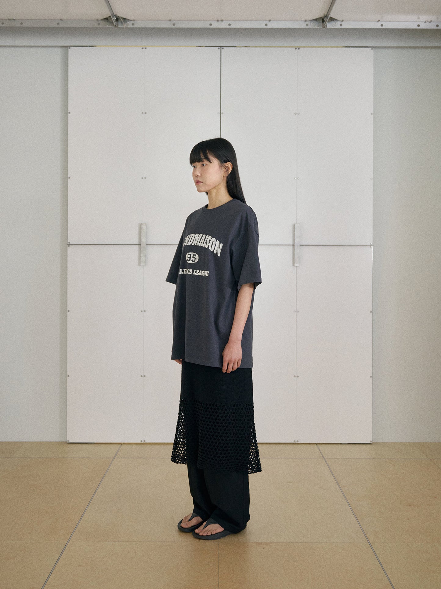 Crack Lettering Short Sleeve - Charcoal