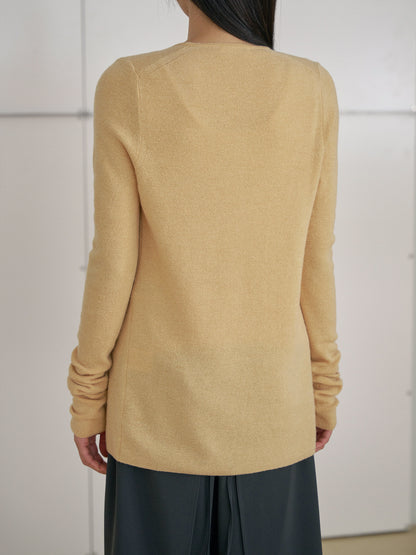 MARAN Alpaca Button Cardigan - Beige 商品画像13/21