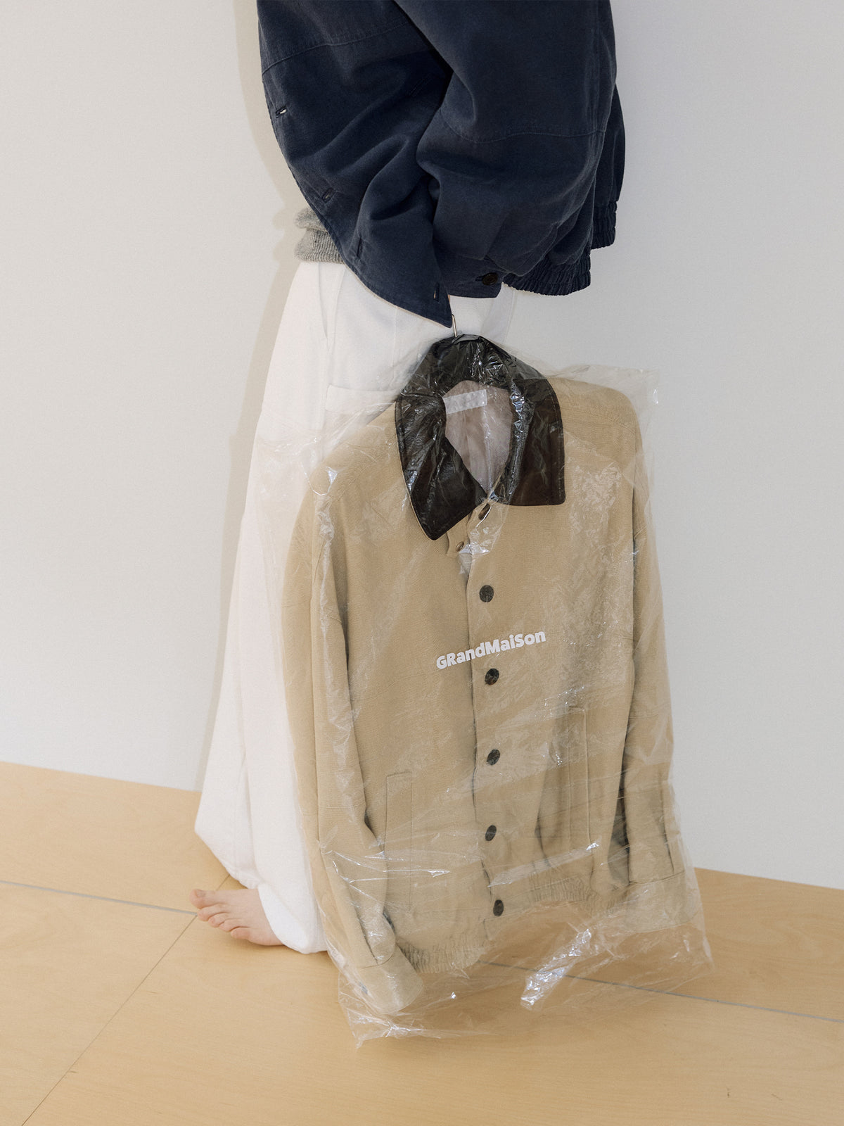 Washed Oxford Blouson - Beige 5