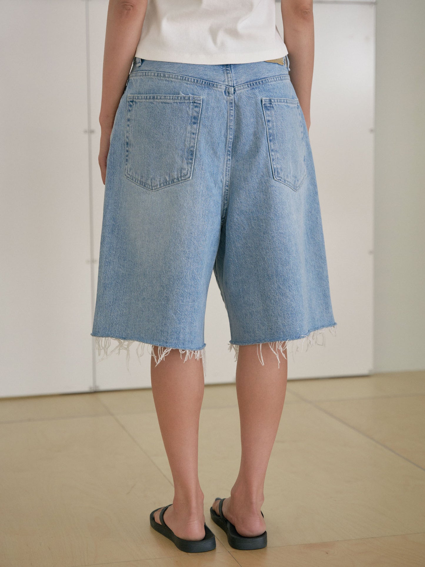 Cone Mills Cutoff Denim Shorts - Indigo