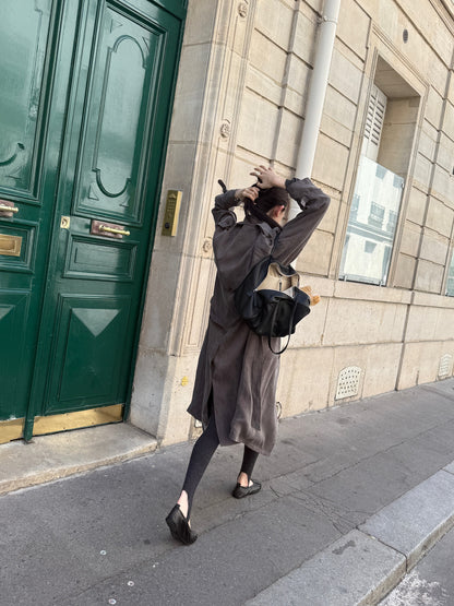 Eyelet Trench Coat