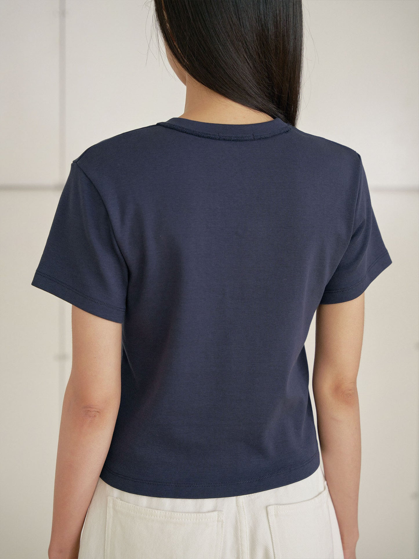 Soft Rib Short Sleeve - Navy