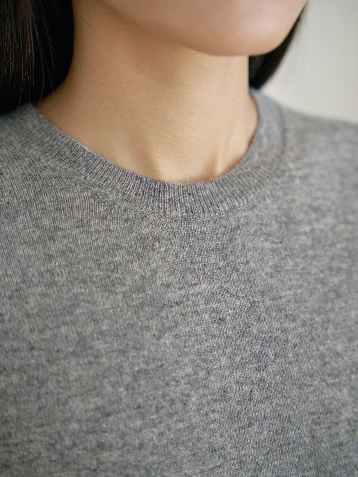 Cashmere Round Pullover - Gray 9