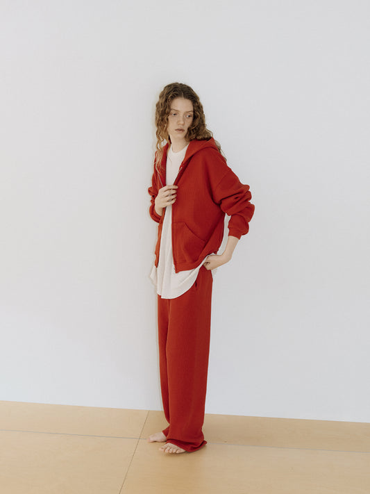Current Waffle Sweatpants - Red 4