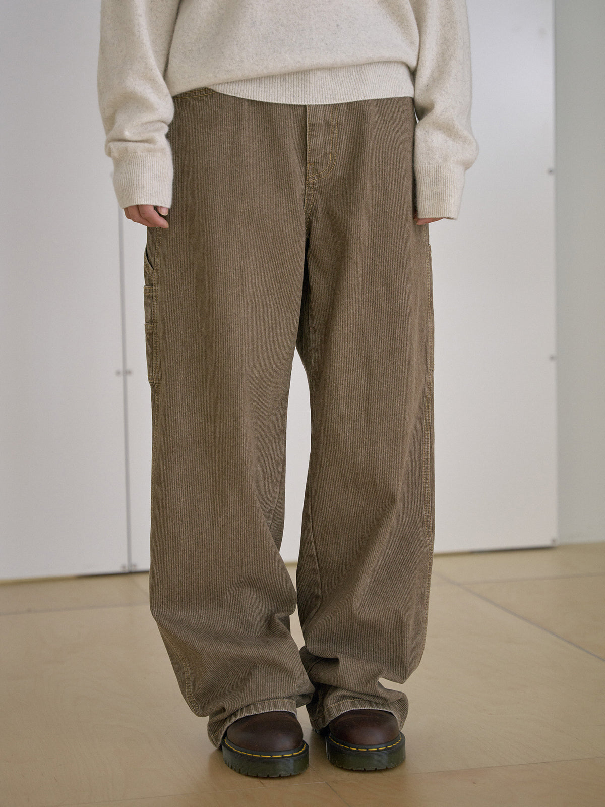 Corduroy Work Pants - Beige 10
