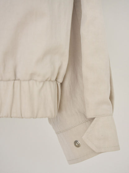 Washed Gabardine Blouson - Beige 12