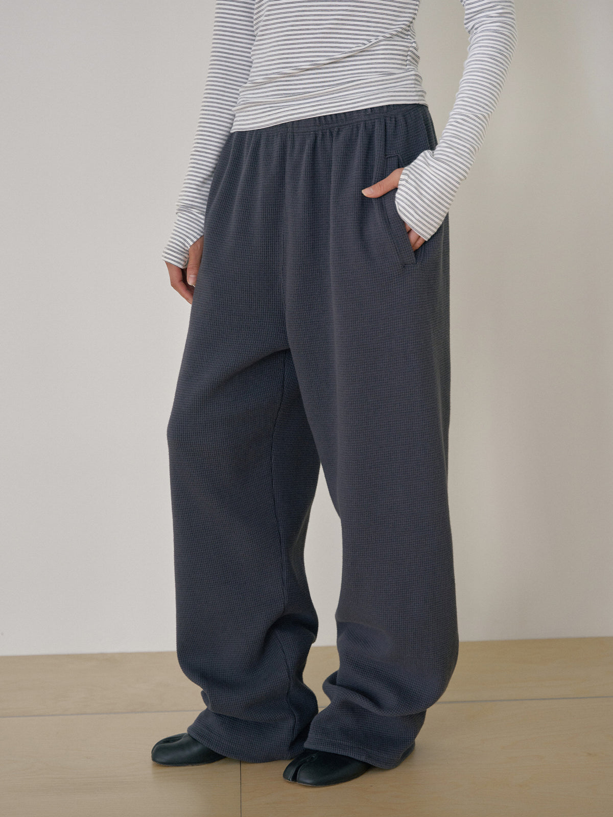 Current Waffle Sweatpants - Charcoal 2