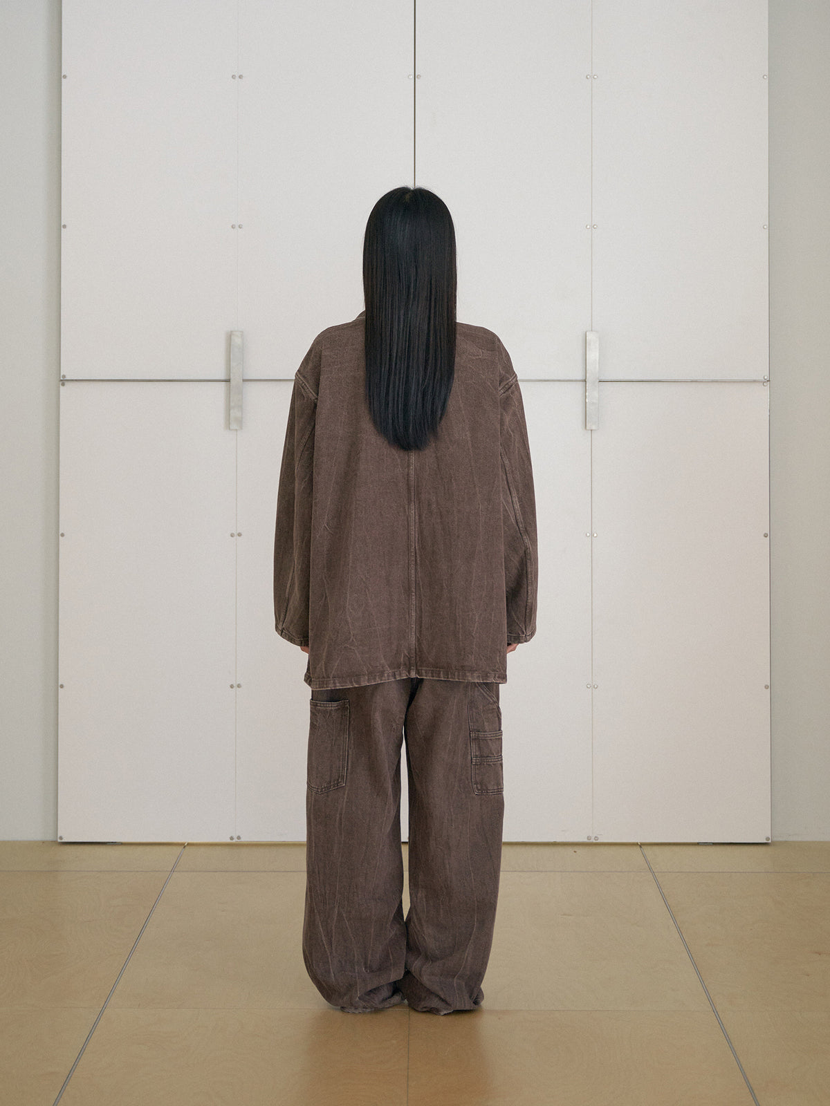 MARAN Brown Crack Coverall Jacket - Brown 商品画像16/21