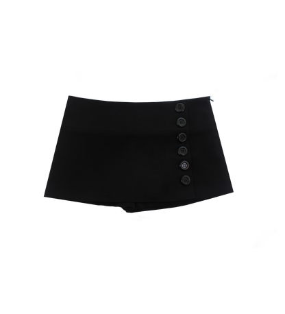 【MIAE ミエ】[2nd] [ID] Classic Button Skort (Black)