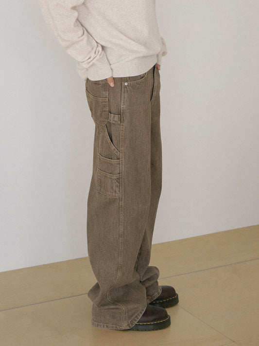 Corduroy Work Pants - Beige 5