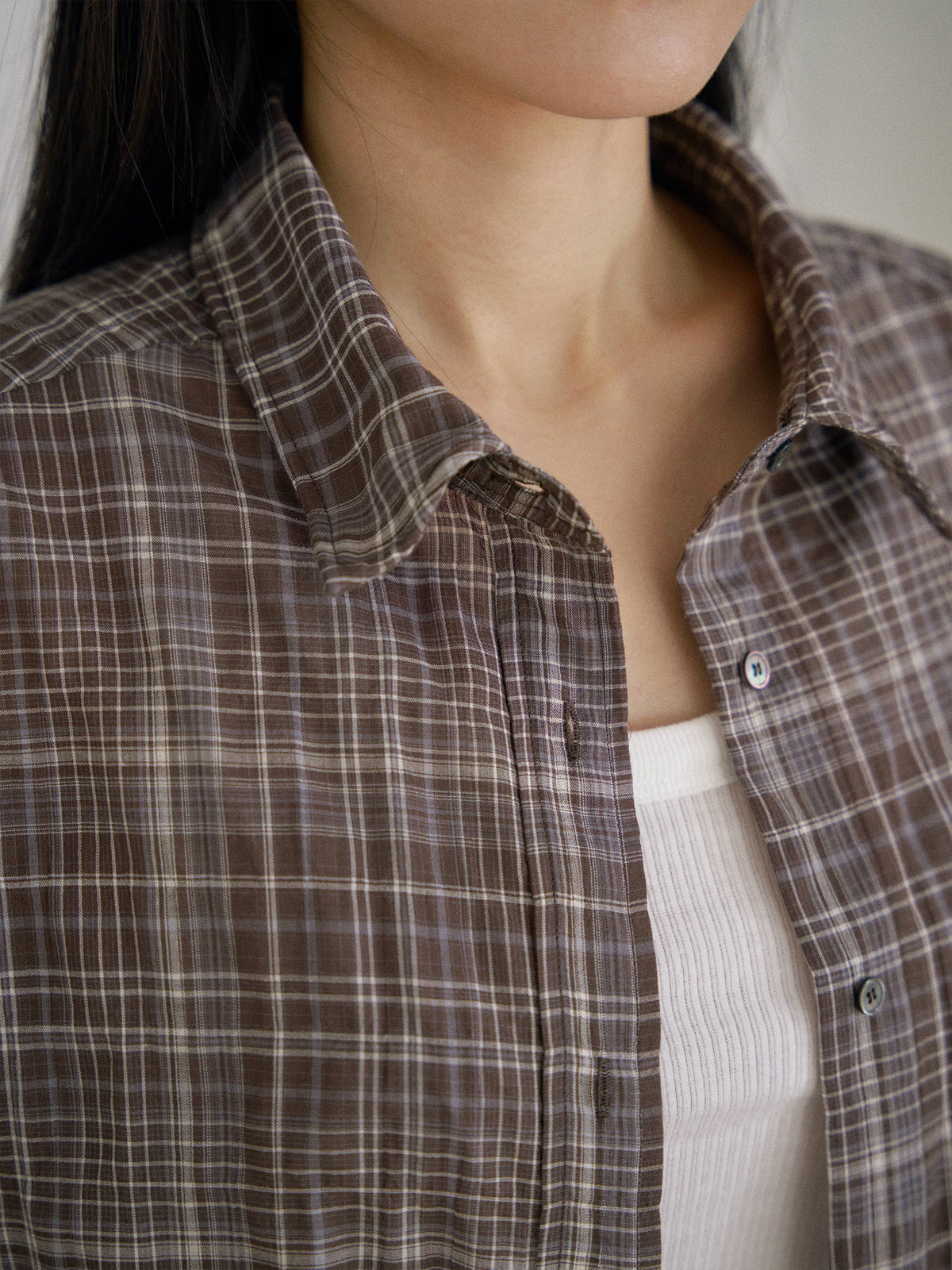 MARAN Check Wire Shirt - Brown 商品画像14/21