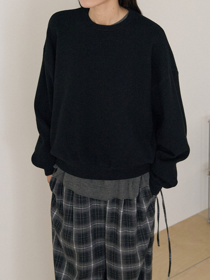 【MARAN】Ray Round Pullover - Black