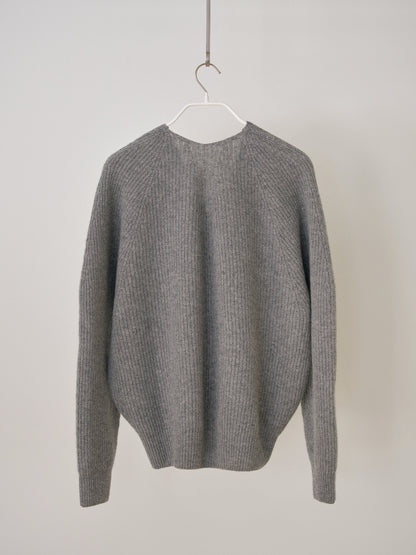 MARAN Wool V-neck Raglan Pullover - Gray 商品画像19/19