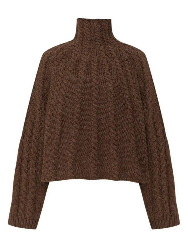 [MORE THAN YESTERDAY] Cable Turtleneck Knit