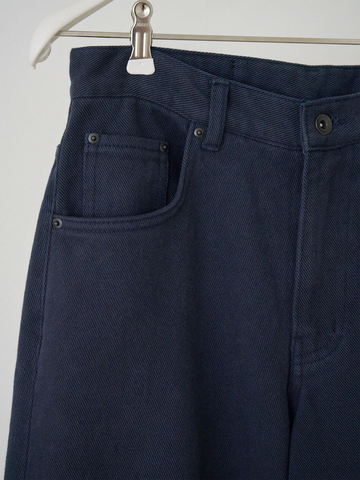 Cotton Twill Curved Pants - Navy 11