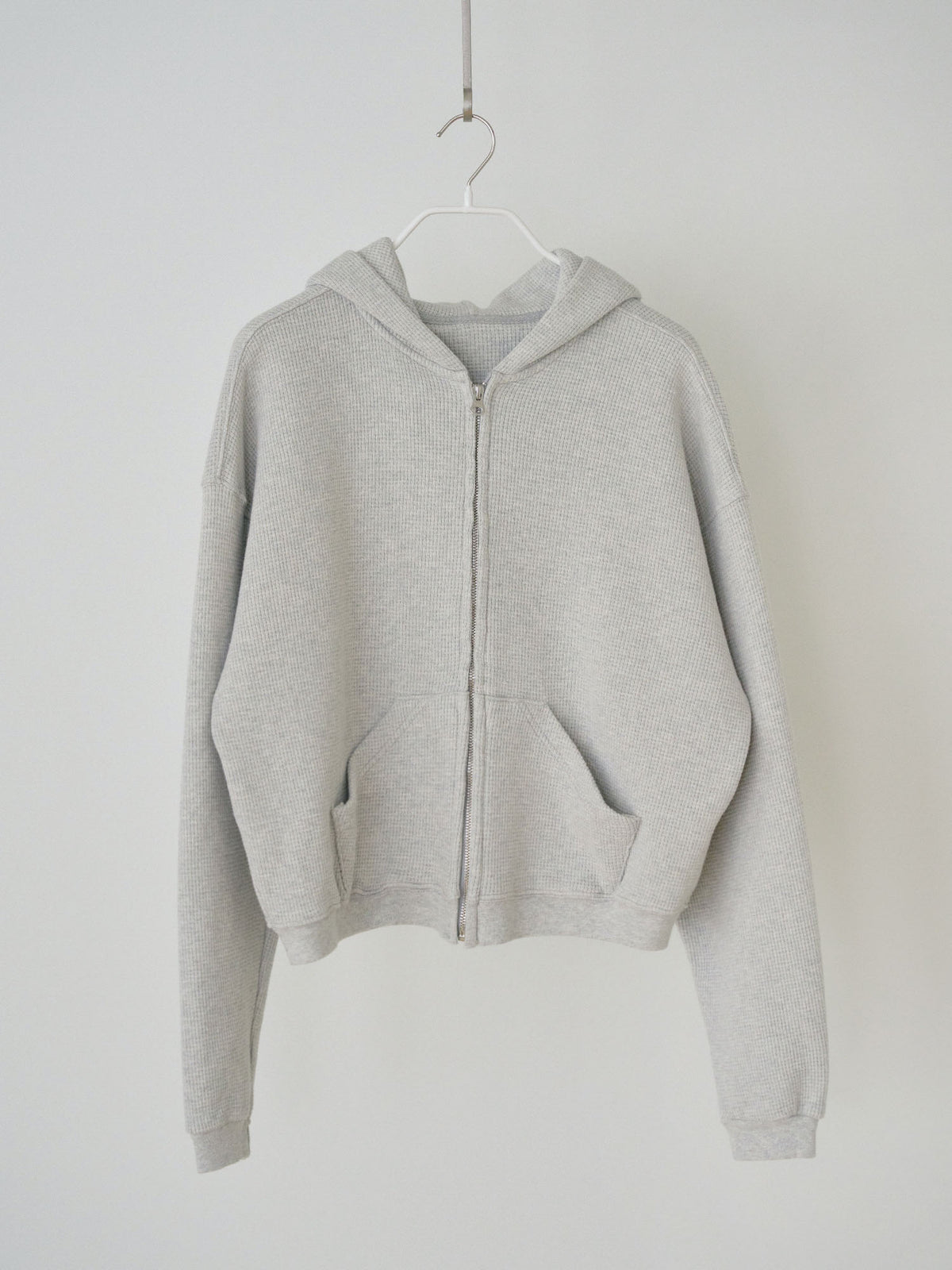 MARAN Current Waffle Hoodie Zip-up - Light Gray 商品画像18/21