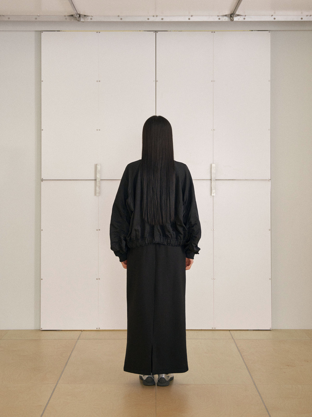 MARAN Center Slit Sweat Skirt - Black 商品画像14/19