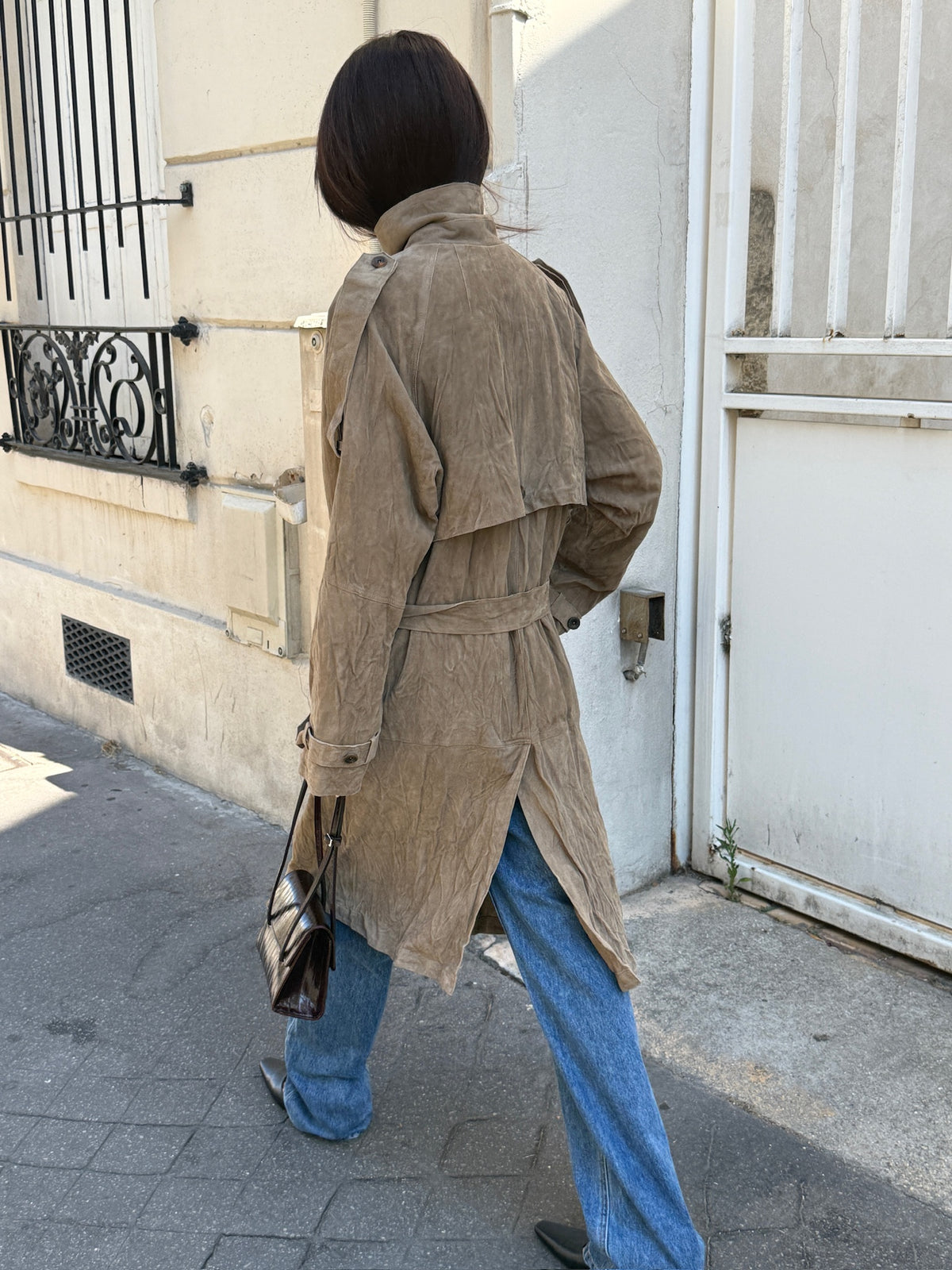 Suede Inkle Trench Coat