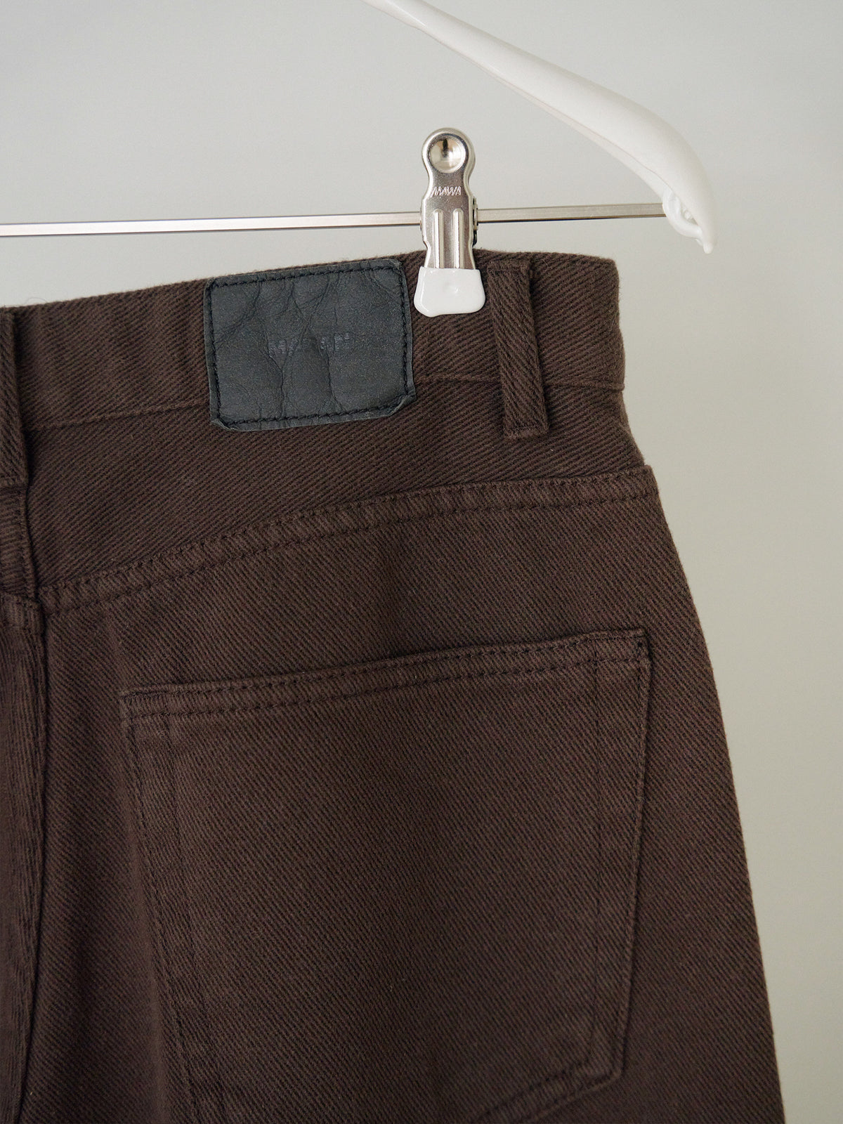Cotton Twill Curved Pants - Brown 12