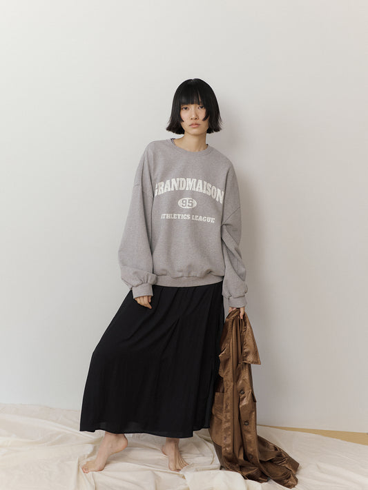 Crack Lettering Sweatshirt - Gray
