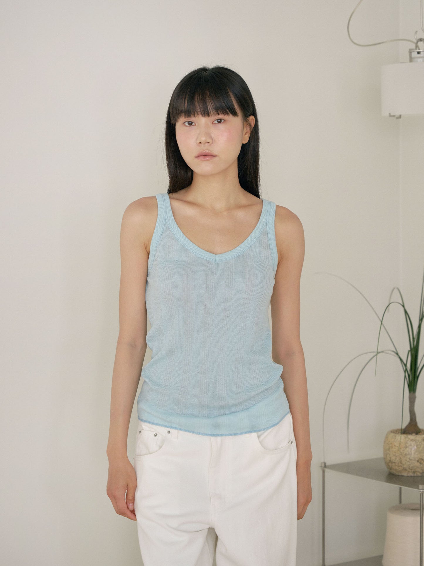 Summer V-neck Sleeveless - Blue