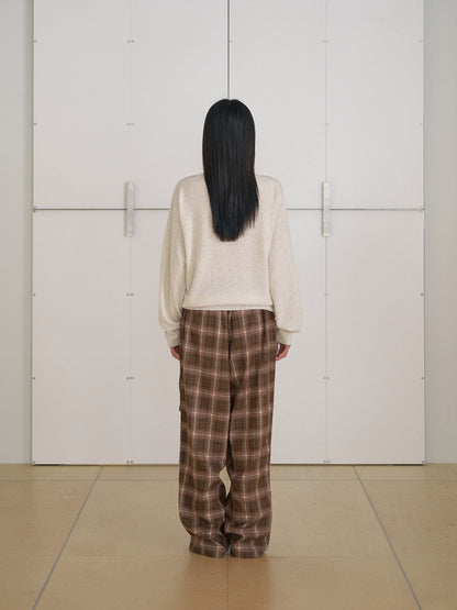 MARAN Side String Check Pants - Brown 商品画像16/21