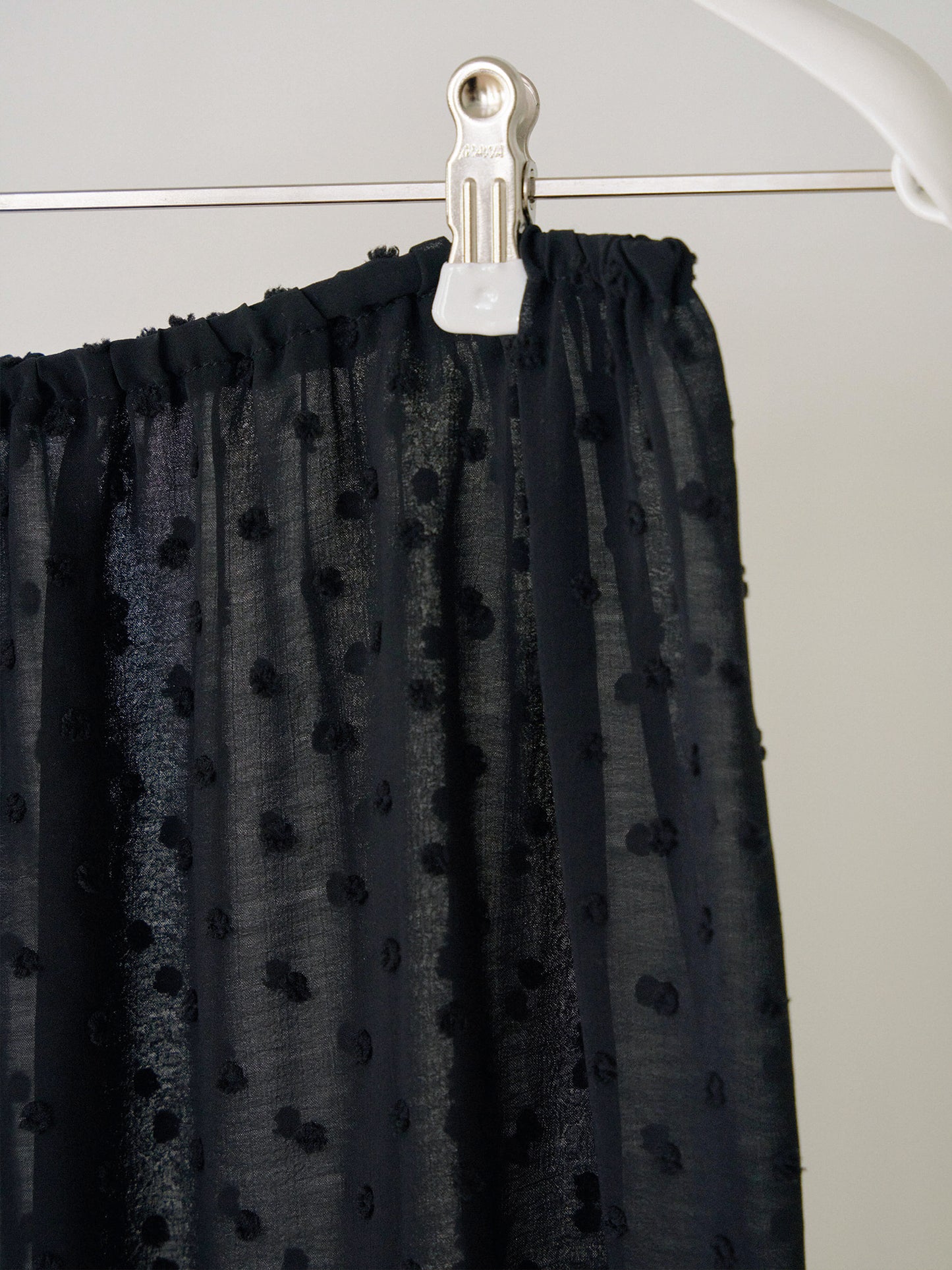 Dot Slit Skirt - Black
