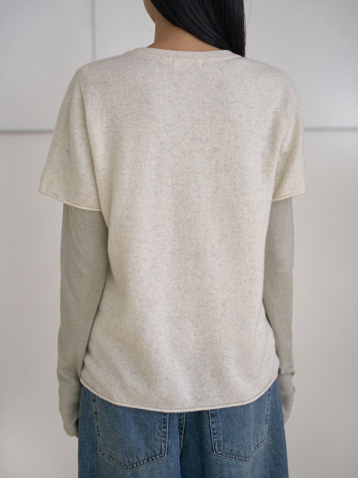 MARAN Cutoff Short Sleeve Pullover - Oatmeal 商品画像17/21