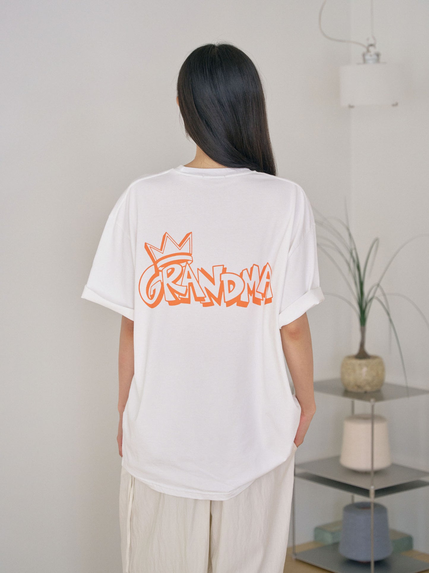 Granma Printing Short Sleeve - Ivory