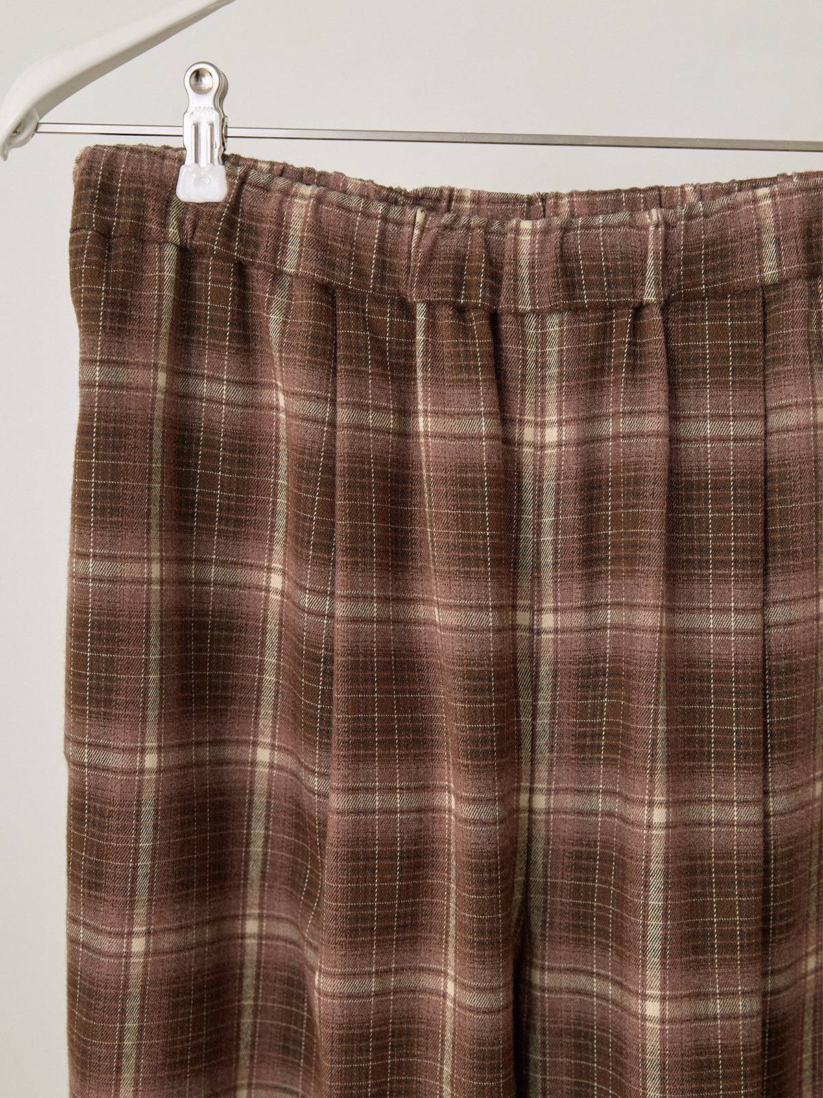 MARAN Side String Check Pants - Brown 商品画像19/21