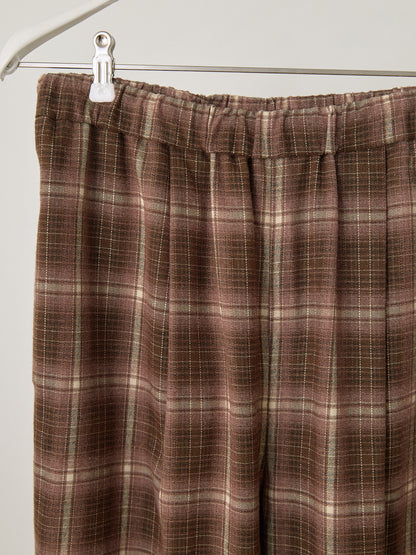 MARAN Side String Check Pants - Brown 商品画像19/21
